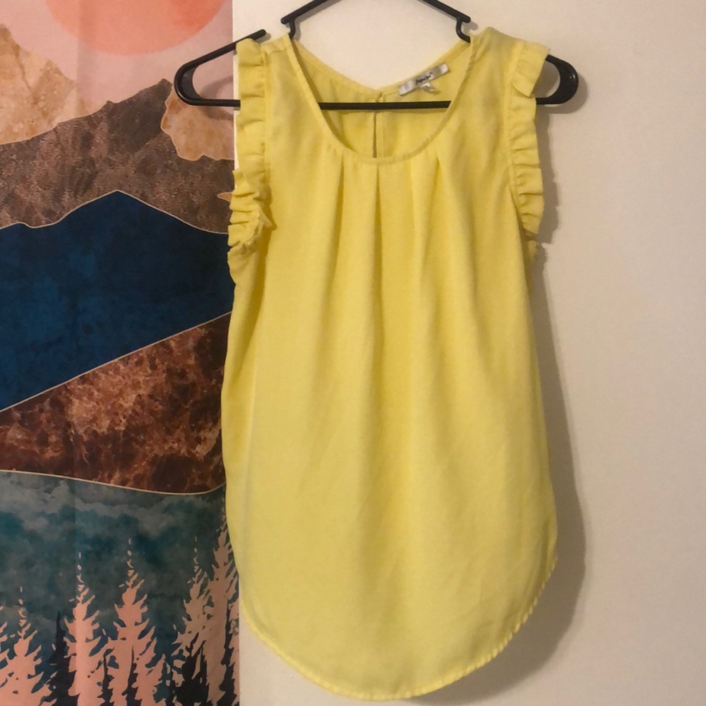 Papaya Yellow Sleeveless blouse size small